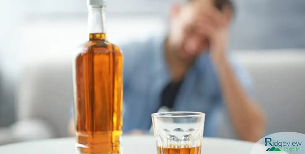 GABA and alcohol man drinking