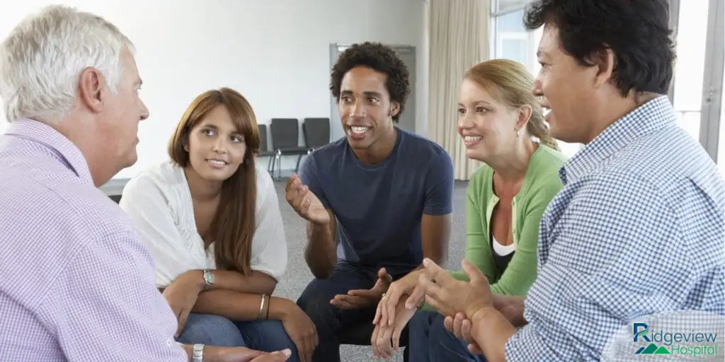 group therapy at Ridgeview Behavioral Hospital