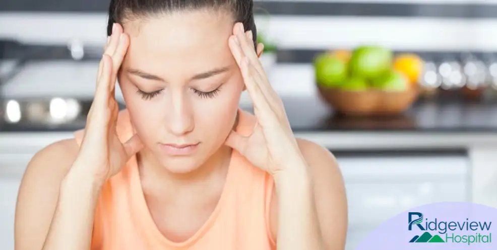 woman headache graphic